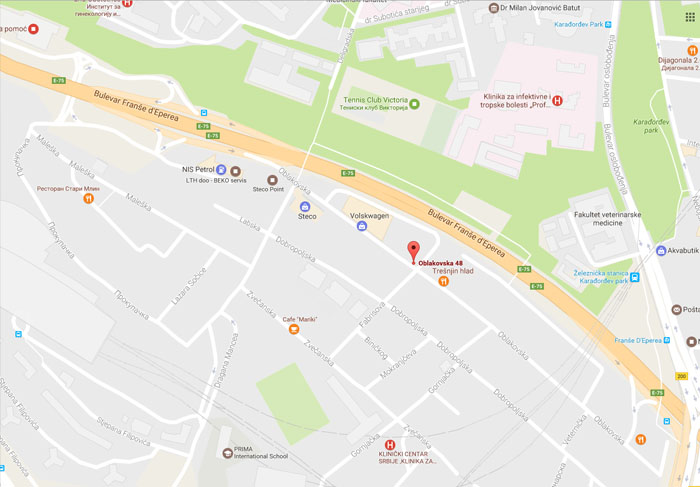 infektivna klinika beograd mapa Park d.o.o   Kontakt | Park d.o.o infektivna klinika beograd mapa